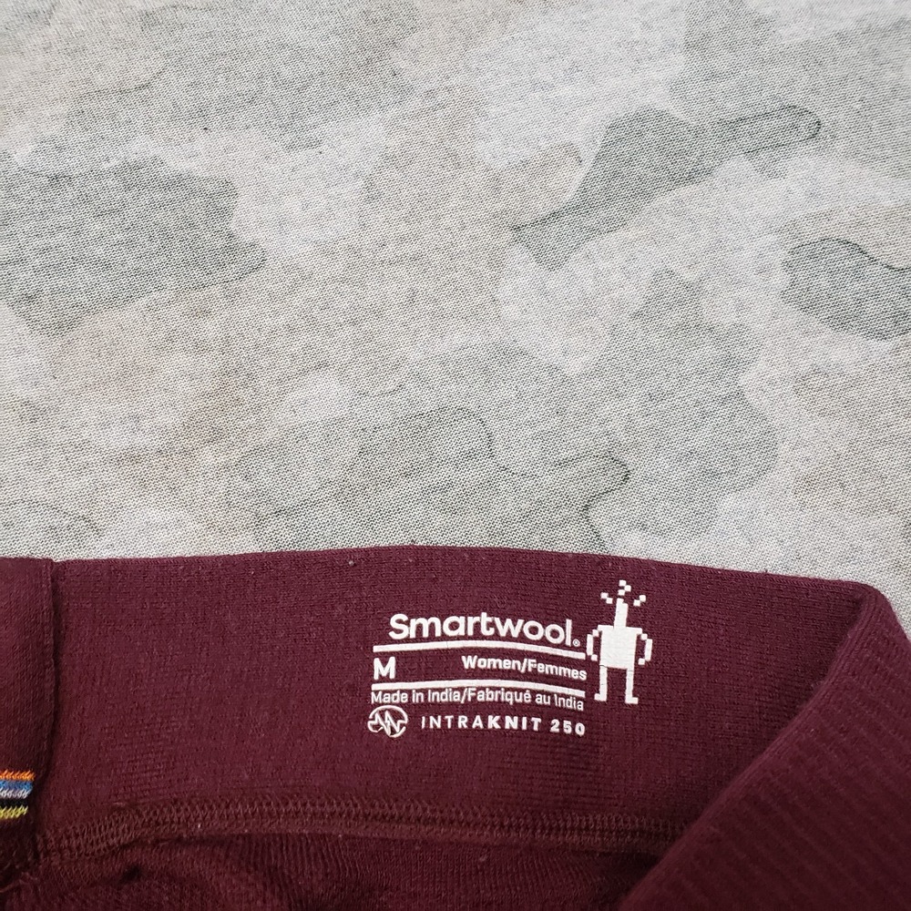 Smartwool Leggings Womens Medium Red Base Layer Intraknit 250 Pull On Outdoors - Picture 7 of 11